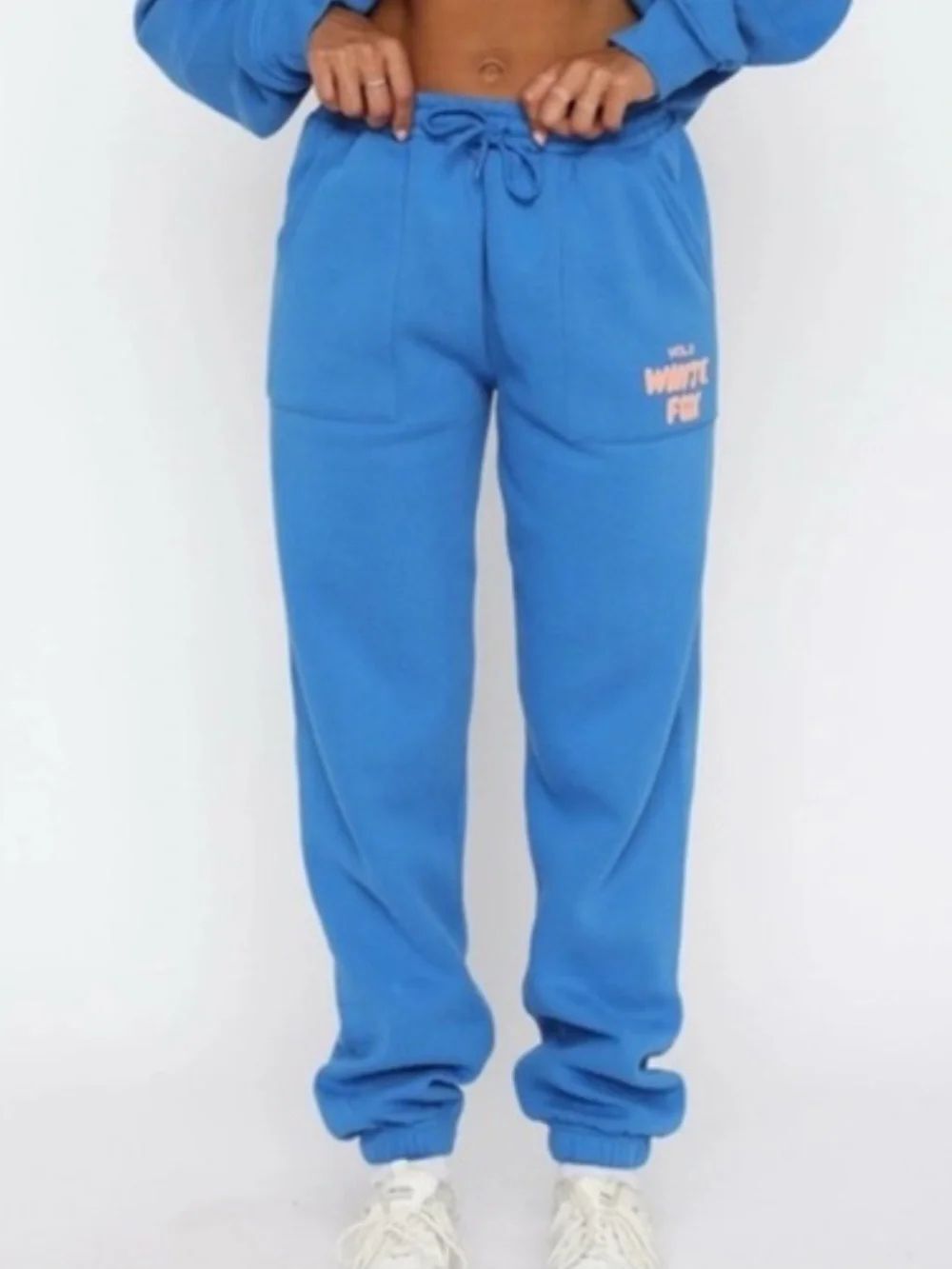 WHITE FOX Boutique Offstage Sweatpants Azure Blue Size Small
